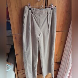 Frank & Oak Women's Tan Striped Wide Leg Pants Size 6